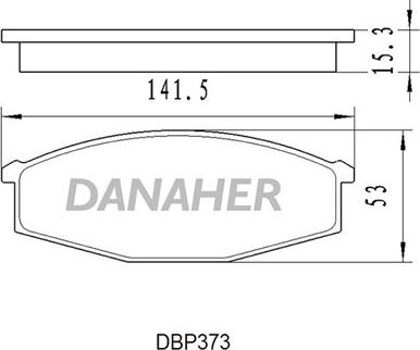 Danaher DBP373 - Гальмівні колодки, дискові гальма autocars.com.ua