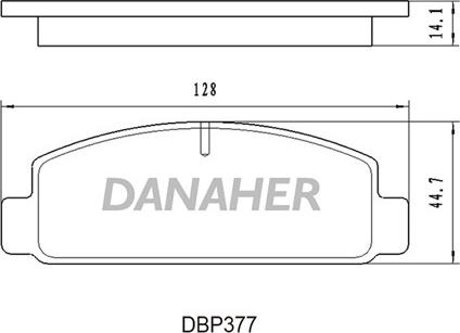 Danaher DBP377 - Гальмівні колодки, дискові гальма autocars.com.ua