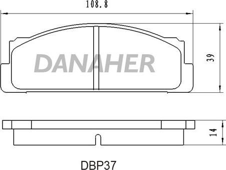 Danaher DBP37 - Гальмівні колодки, дискові гальма autocars.com.ua