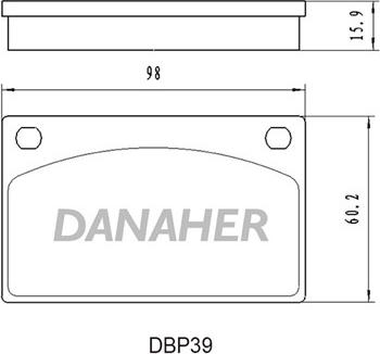 Danaher DBP39 - Гальмівні колодки, дискові гальма autocars.com.ua