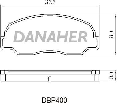 Danaher DBP400 - Гальмівні колодки, дискові гальма autocars.com.ua