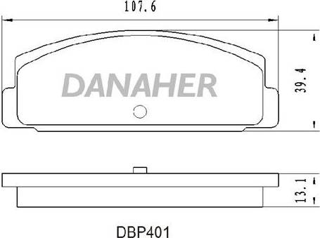 Danaher DBP401 - Гальмівні колодки, дискові гальма autocars.com.ua