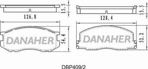 Danaher DBP409/2 - Гальмівні колодки, дискові гальма autocars.com.ua