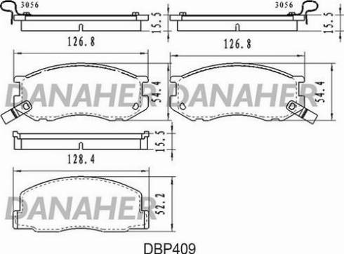 Danaher DBP409 - Гальмівні колодки, дискові гальма autocars.com.ua