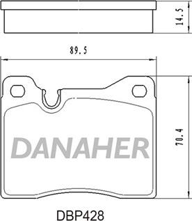 Danaher DBP428 - Гальмівні колодки, дискові гальма autocars.com.ua
