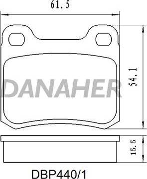 Danaher DBP440/1 - Тормозные колодки, дисковые, комплект autodnr.net