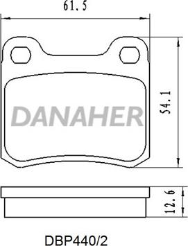 Danaher DBP440/2 - Тормозные колодки, дисковые, комплект autodnr.net