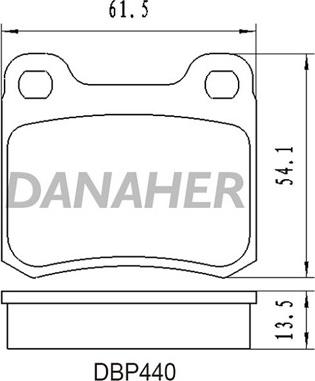 Danaher DBP440 - Тормозные колодки, дисковые, комплект autodnr.net