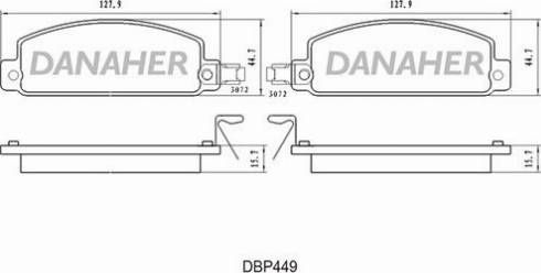 Danaher DBP449 - Тормозные колодки, дисковые, комплект autodnr.net