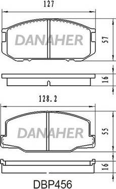 Danaher DBP456 - Гальмівні колодки, дискові гальма autocars.com.ua