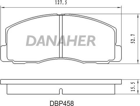 Danaher DBP458 - Гальмівні колодки, дискові гальма autocars.com.ua