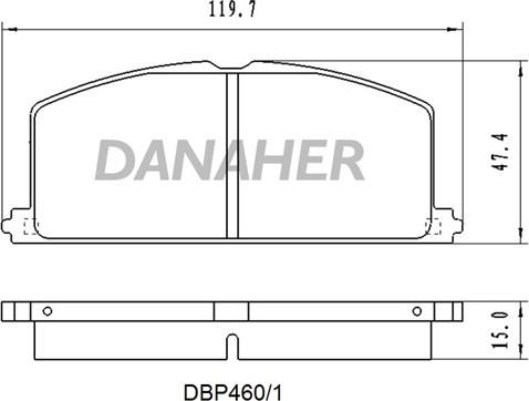 Danaher DBP460/1 - Гальмівні колодки, дискові гальма autocars.com.ua