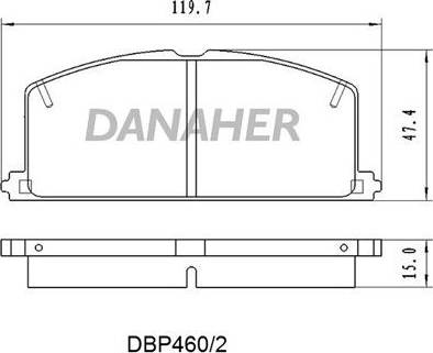 Danaher DBP460/2 - Гальмівні колодки, дискові гальма autocars.com.ua