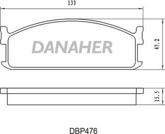 Danaher DBP476 - Гальмівні колодки, дискові гальма autocars.com.ua