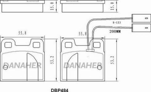 Danaher DBP484 - Гальмівні колодки, дискові гальма autocars.com.ua