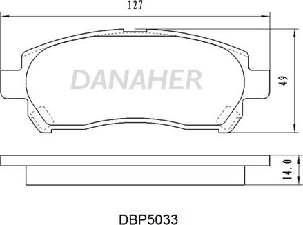 Danaher DBP5033 - Гальмівні колодки, дискові гальма autocars.com.ua