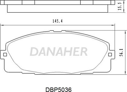 Danaher DBP5036 - Гальмівні колодки, дискові гальма autocars.com.ua