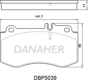 Danaher DBP5039 - Гальмівні колодки, дискові гальма autocars.com.ua