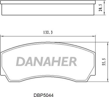 Danaher DBP5044 - Тормозные колодки, дисковые, комплект autodnr.net