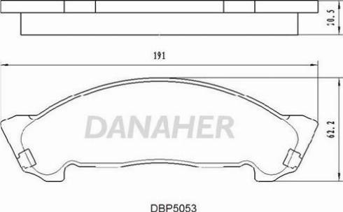 Danaher DBP5053 - Гальмівні колодки, дискові гальма autocars.com.ua
