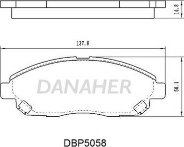 Danaher DBP5058 - Гальмівні колодки, дискові гальма autocars.com.ua