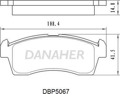Danaher DBP5067 - Гальмівні колодки, дискові гальма autocars.com.ua