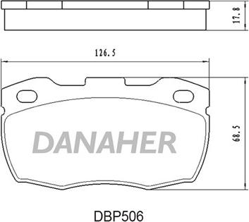 Danaher DBP506 - Гальмівні колодки, дискові гальма autocars.com.ua