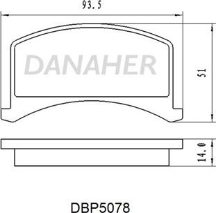 Danaher DBP5078 - Гальмівні колодки, дискові гальма autocars.com.ua
