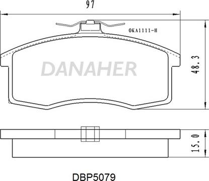 Danaher DBP5079 - Тормозные колодки, дисковые, комплект autodnr.net