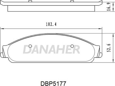 Danaher DBP5177 - Гальмівні колодки, дискові гальма autocars.com.ua