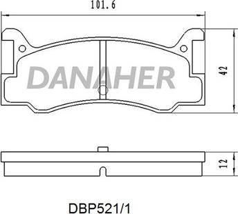 Danaher DBP521/1 - Гальмівні колодки, дискові гальма autocars.com.ua