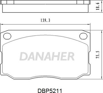 Danaher DBP521/1 - Тормозные колодки, дисковые, комплект autodnr.net