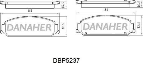 Danaher DBP5237 - Гальмівні колодки, дискові гальма autocars.com.ua