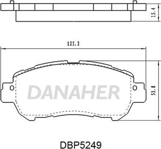 Danaher DBP5249 - Гальмівні колодки, дискові гальма autocars.com.ua