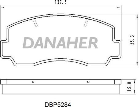 Danaher DBP5284 - Гальмівні колодки, дискові гальма autocars.com.ua