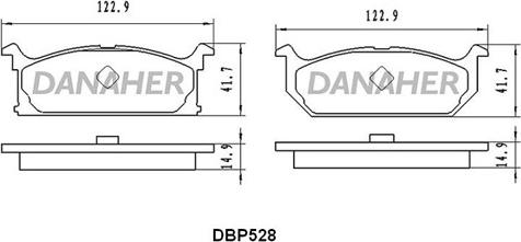 Danaher DBP528 - Гальмівні колодки, дискові гальма autocars.com.ua