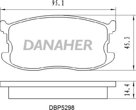 Danaher DBP5298 - Гальмівні колодки, дискові гальма autocars.com.ua