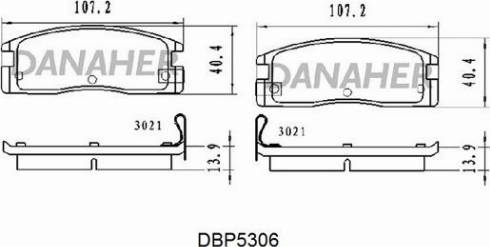 Danaher DBP5306 - Гальмівні колодки, дискові гальма autocars.com.ua