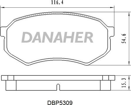 Danaher DBP5309 - Гальмівні колодки, дискові гальма autocars.com.ua