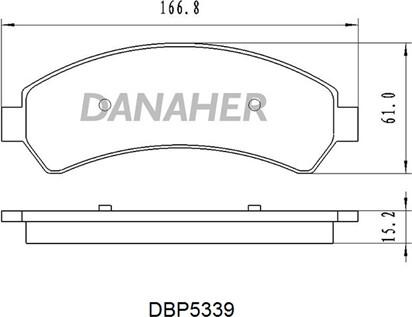 Danaher DBP5339 - Гальмівні колодки, дискові гальма autocars.com.ua