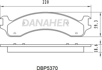 Danaher DBP5370 - Гальмівні колодки, дискові гальма autocars.com.ua