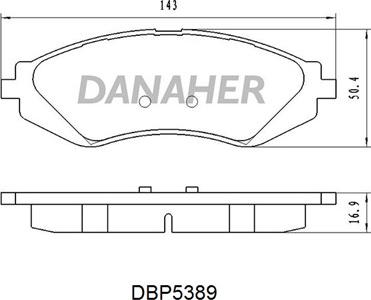 Danaher DBP5389 - Гальмівні колодки, дискові гальма autocars.com.ua