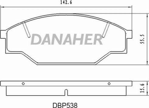 Danaher DBP538 - Гальмівні колодки, дискові гальма autocars.com.ua