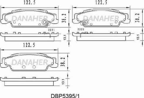 Danaher DBP5395/1 - Гальмівні колодки, дискові гальма autocars.com.ua