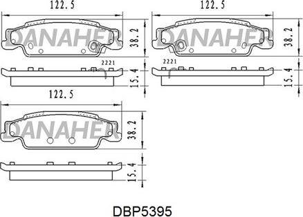 Danaher DBP5395 - Гальмівні колодки, дискові гальма autocars.com.ua