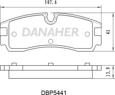 Danaher DBP5441 - Гальмівні колодки, дискові гальма autocars.com.ua