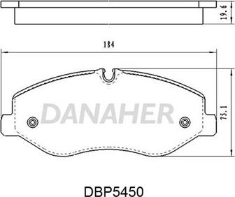 Danaher DBP5450 - Гальмівні колодки, дискові гальма autocars.com.ua