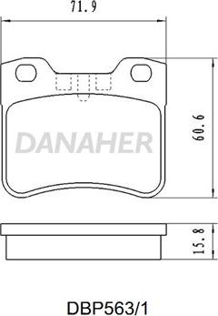 Danaher DBP563/1 - Гальмівні колодки, дискові гальма autocars.com.ua