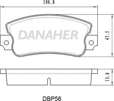 Danaher DBP56 - Гальмівні колодки, дискові гальма autocars.com.ua