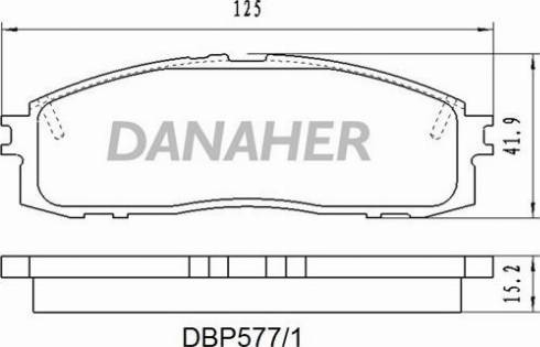Danaher DBP577/1 - Гальмівні колодки, дискові гальма autocars.com.ua